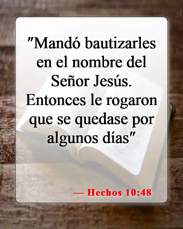 Versículos de la Biblia sobre el bautismo y el cielo (Hechos 10:48)