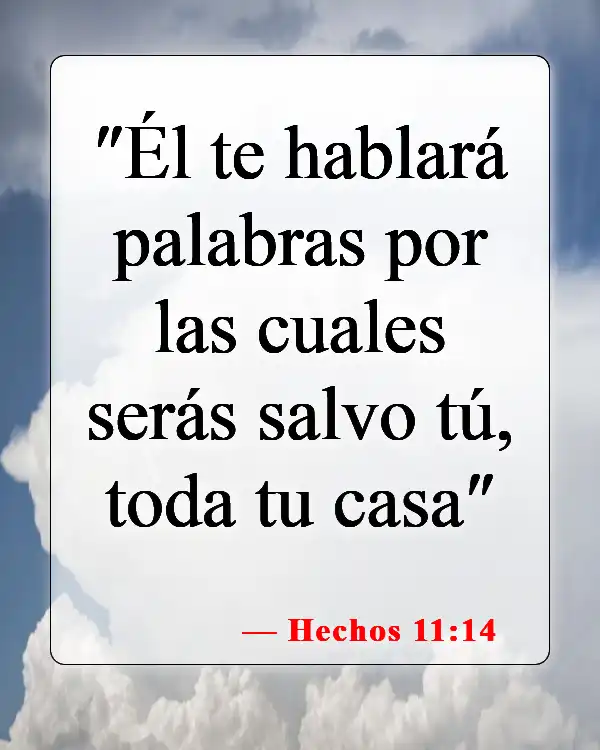 Versículos de la Biblia sobre el bautismo de infantes (Hechos 11:14)