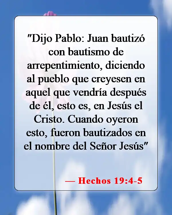 Versículos bíblicos sobre el bautismo y la salvación (Hechos 19:4-5)