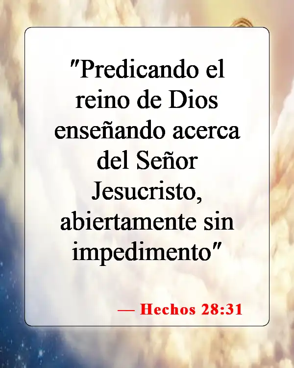 Versículos bíblicos sobre el Reino de Dios (Hechos 28:31)