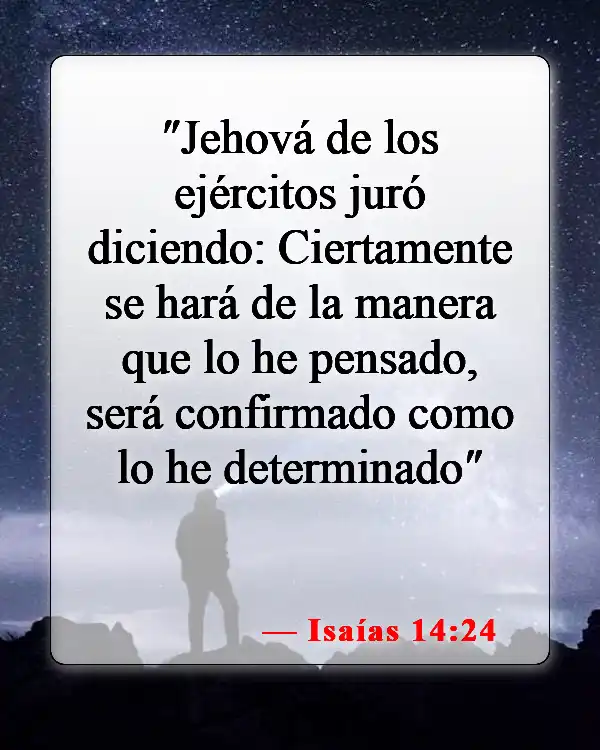 Versículos de la Biblia sobre Dios está en control (Isaías 14:24)