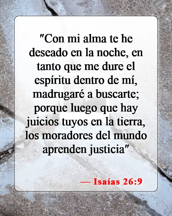 Versículos de la Biblia sobre dedicar tiempo a Dios (Isaías 26:9)