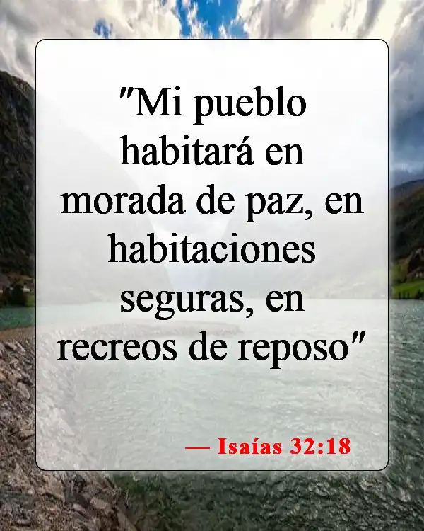 Versículos bíblicos sobre la oración en el hogar (Isaías 32:18)