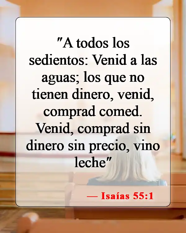 Versículos de la Biblia sobre venir a Jesús (Isaías 55:1)