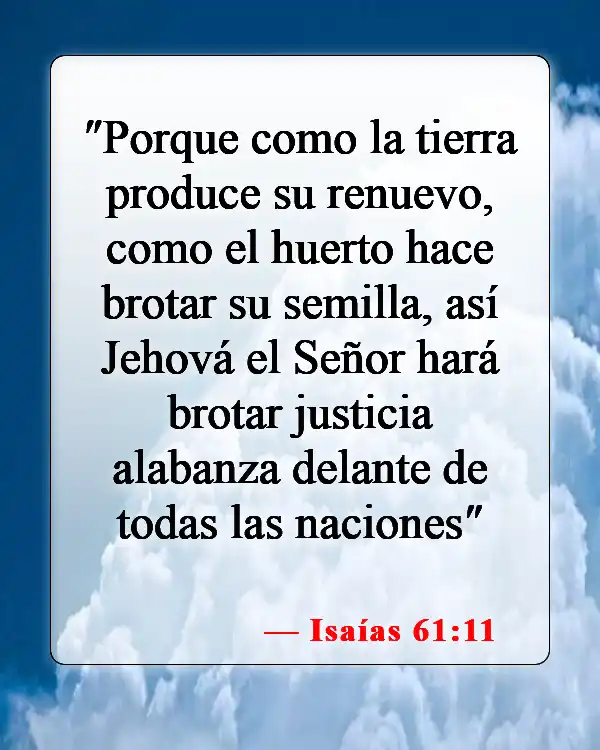 Versículos de la Biblia sobre la adoración a Dios (Isaías 61:11)