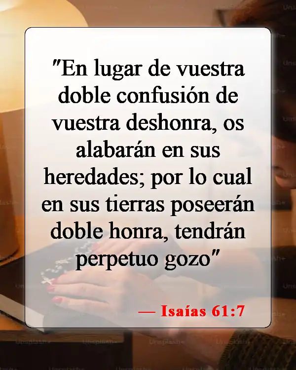 Versículos de la Biblia sobre la vida abundante (Isaías 61:7)