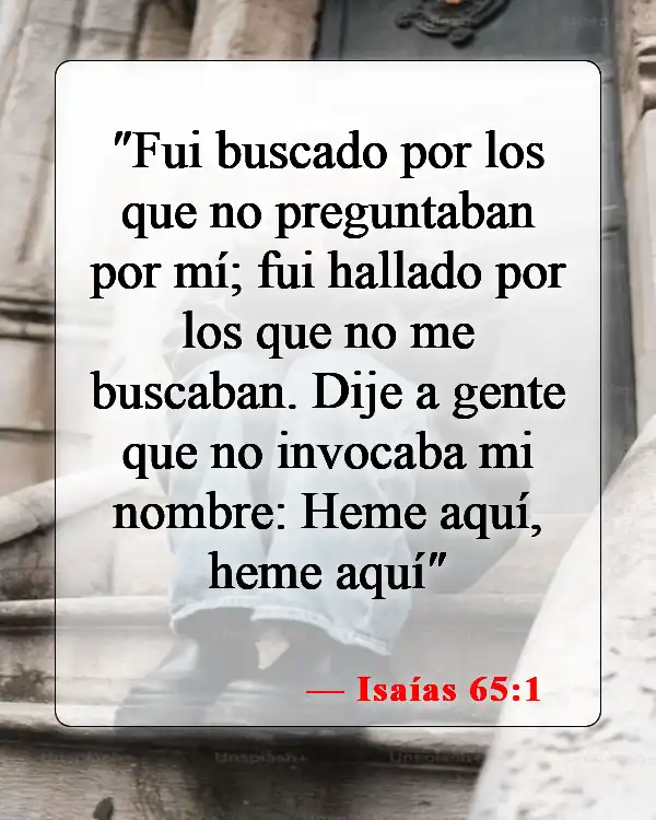 Versículos de la Biblia sobre encontrar a Dios (Isaías 65:1)