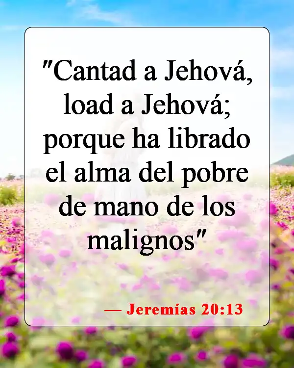 Versículos de la Biblia sobre la adoración en la iglesia (Jeremías 20:13)