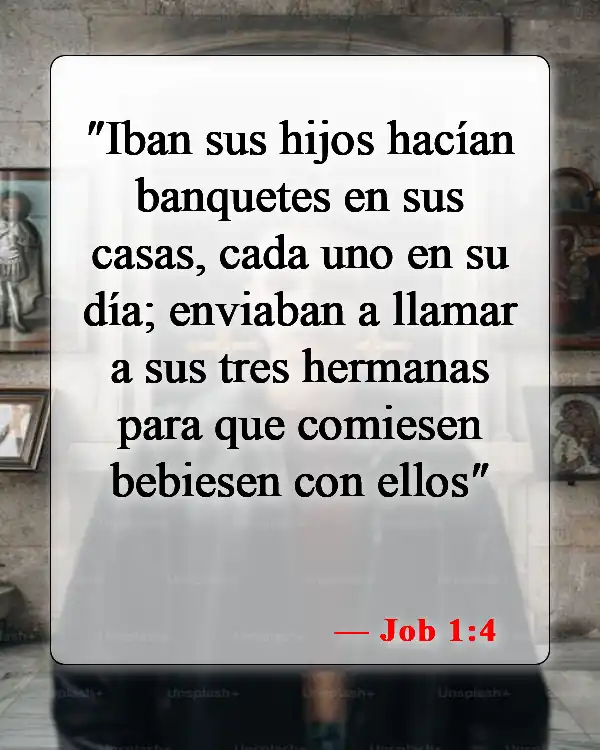 Versículos bíblicos sobre la celebración de cumpleaños (Job 1:4)