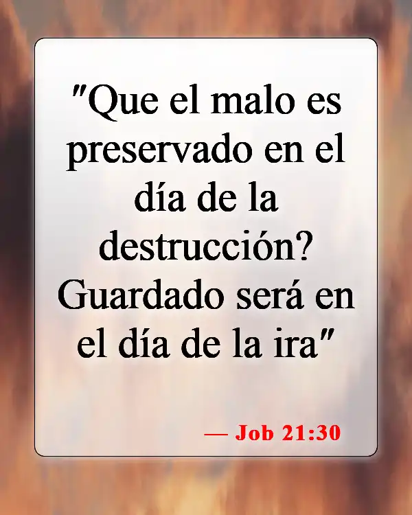 Versículos de la Biblia sobre la separación eterna (Job 21:30)