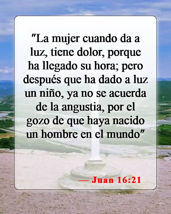 Versículos bíblicos sobre las responsabilidades de los padres (Juan 16:21)