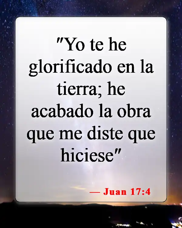 Versículos de la Biblia sobre el propósito del hombre (Juan 17:4)