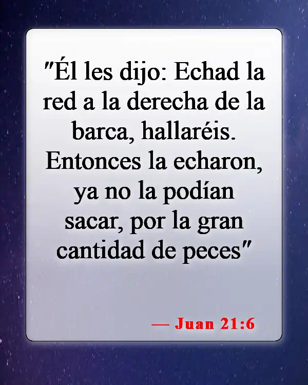 Versículos de la Biblia sobre comer pescado (Juan 21:6)