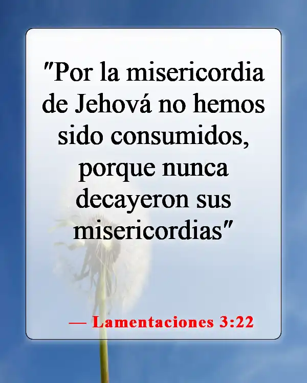 Versículos bíblicos sobre la misericordia (Lamentaciones 3:22)