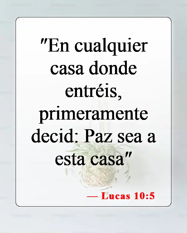 Versículos bíblicos sobre la oración en el hogar (Lucas 10:5)