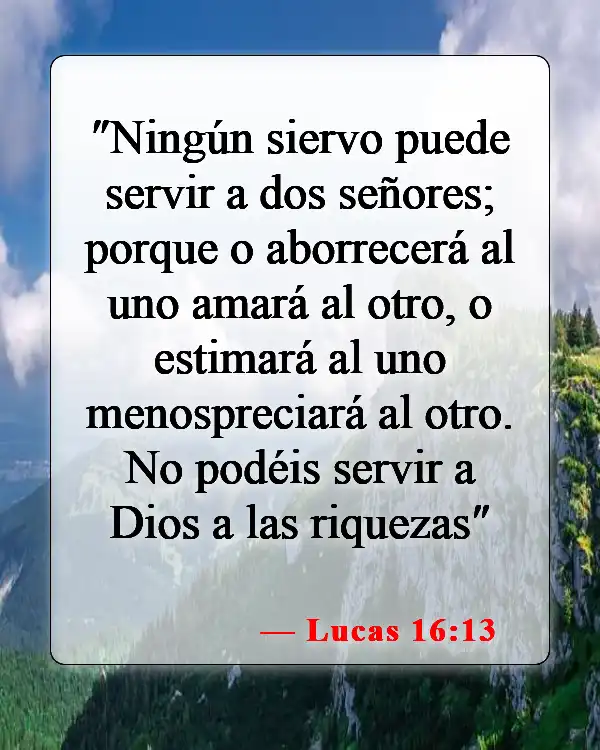 Versículos de la Biblia sobre superar la avaricia (Lucas 16:13)