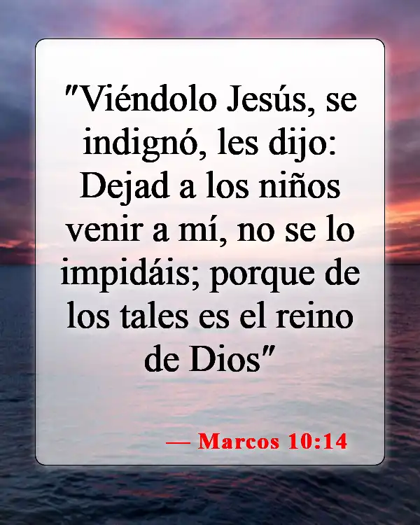 Versículos bíblicos sobre los hijos de Dios (Marcos 10:14)