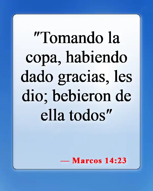 Versículos bíblicos sobre la Última Cena (Marcos 14:23)