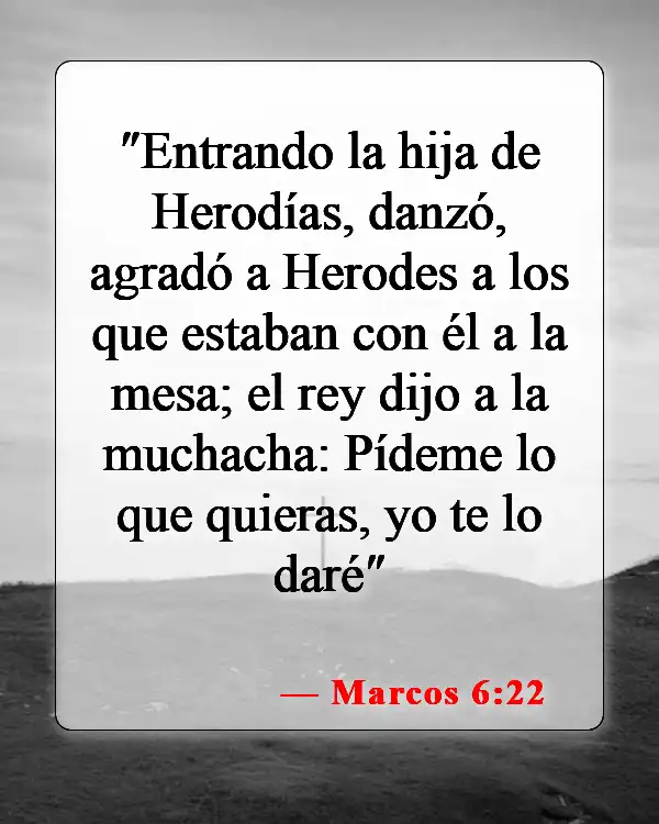 Versículos de la Biblia sobre bailar en la iglesia (Marcos 6:22)