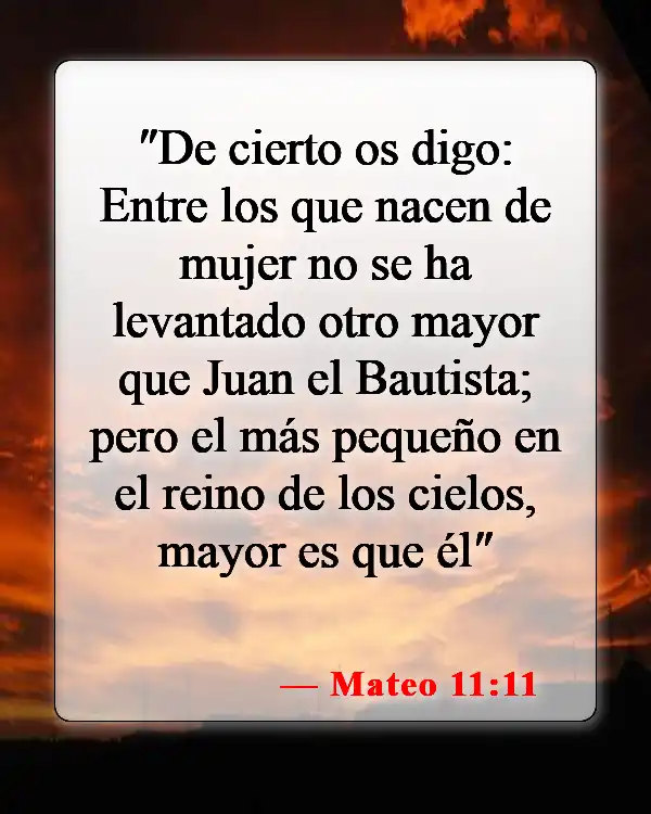 Versículos bíblicos sobre el Reino de Dios (Mateo 11:11)
