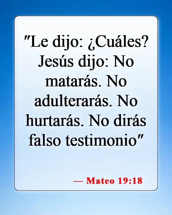 Versículos de la Biblia sobre el asesinato (Mateo 19:18)