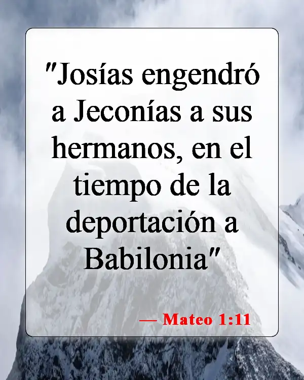 Versículos bíblicos sobre la genealogía de Jesús (Mateo 1:11)
