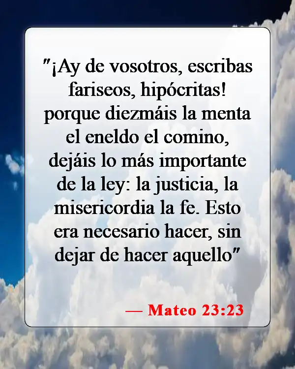 Versículos de la Biblia sobre juzgar a los demás (Mateo 23:23)