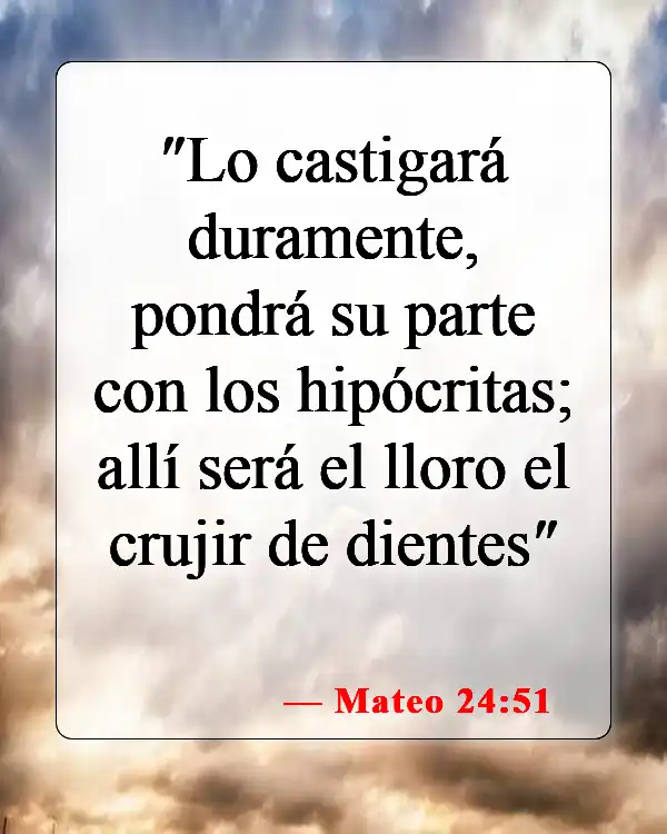 Versículos de la Biblia sobre la separación eterna (Mateo 24:51)