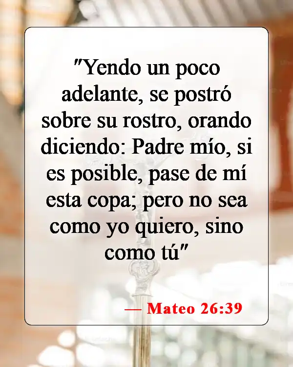 Versículos de la Biblia sobre sacrificios y dificultades (Mateo 26:39)