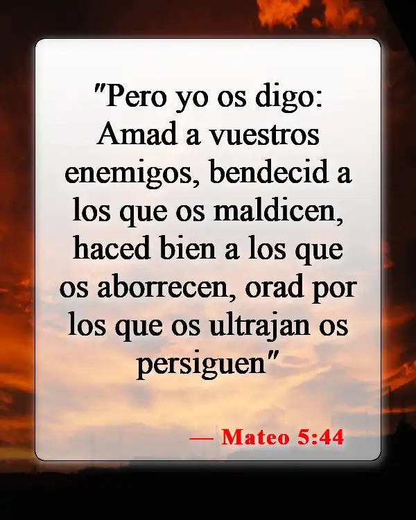 Versículos bíblicos sobre "Enójate, pero no peques" (Mateo 5:44)