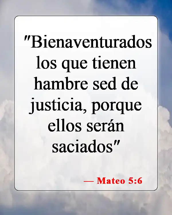 Versículos de la Biblia sobre el alimento espiritual (Mateo 5:6)