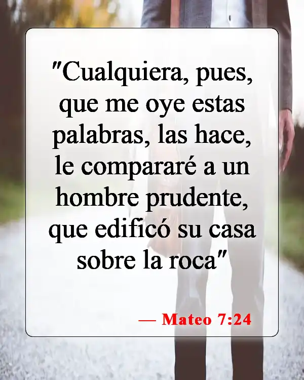 Versículos bíblicos sobre escuchar a Dios (Mateo 7:24)