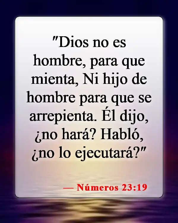 Versículos de la Biblia sobre las promesas de Dios (Números 23:19)