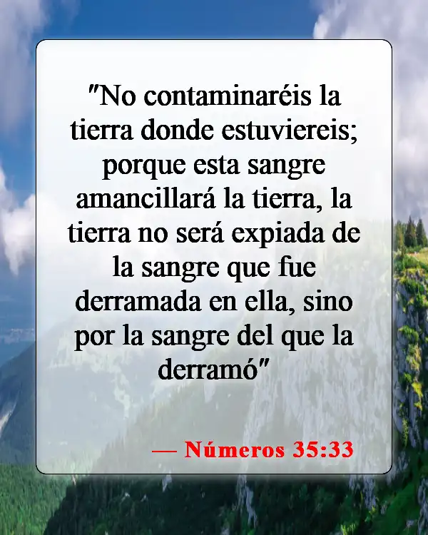Versículos bíblicos sobre homicidios accidentales (Números 35:33)