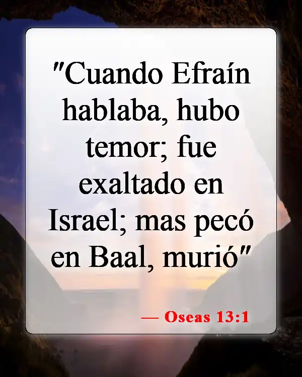 Versículos de la Biblia sobre Baal (Oseas 13:1)