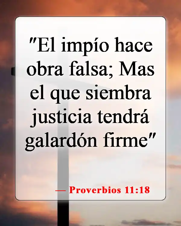 Versículos de la Biblia sobre las recompensas en el cielo (Proverbios 11:18)