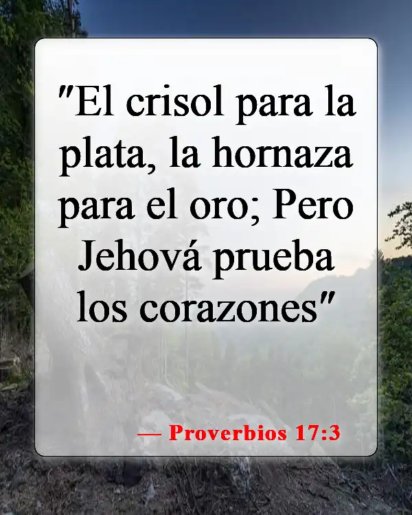 Versículos de la Biblia sobre probar a Dios (Proverbios 17:3)