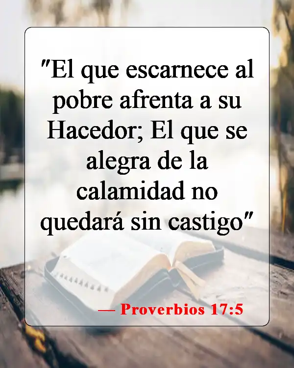 Versículos de la Biblia sobre las personas que son malas (Proverbios 17:5)