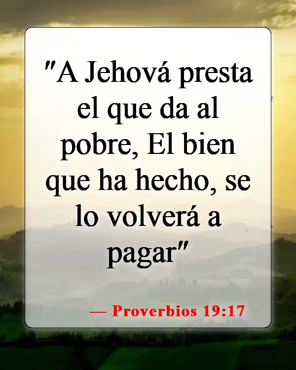 Versículos de la Biblia sobre el manejo del dinero (Proverbios 19:17)