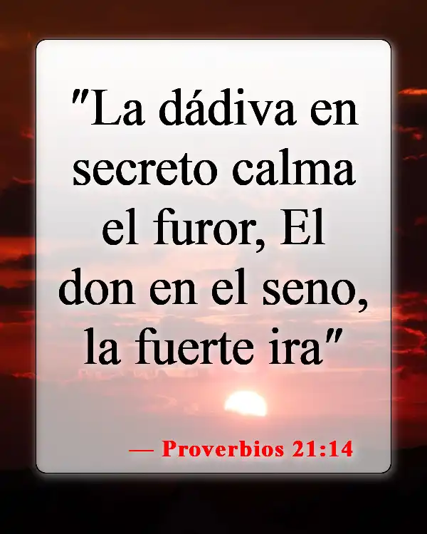 Versículos de la Biblia sobre el soborno (Proverbios 21:14)