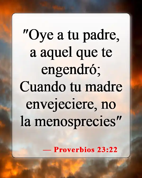 Versículos de la Biblia sobre el respeto a los ancianos (Proverbios 23:22)