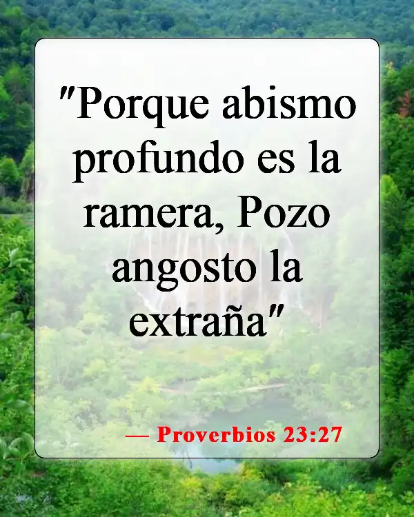 Versículos bíblicos sobre cometer adulterio (Proverbios 23:27)