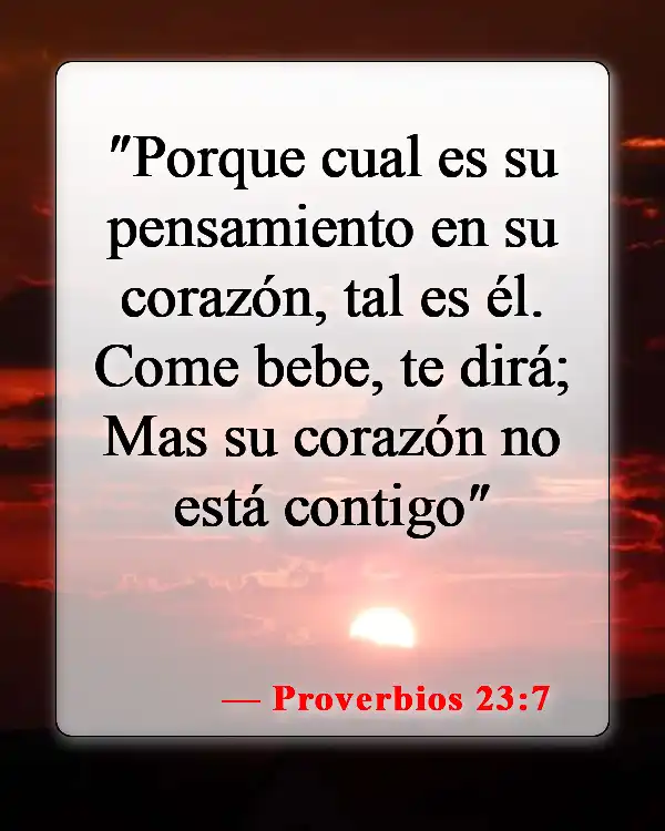 Versículos de la Biblia sobre los malos pensamientos (Proverbios 23:7)