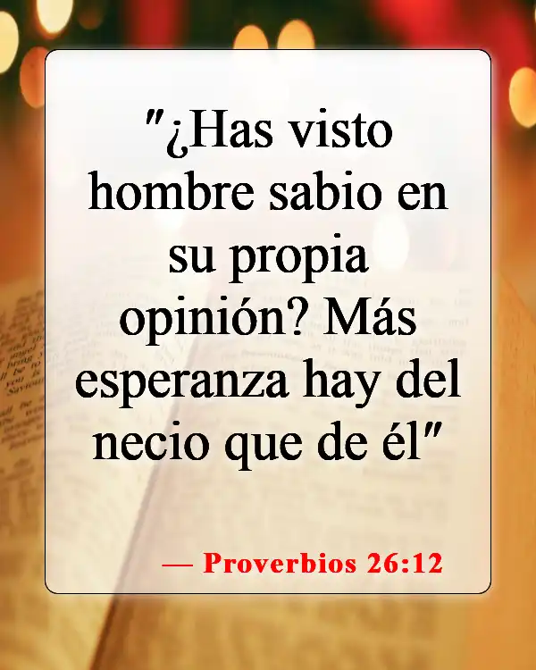 Versículos de la Biblia sobre llamar a alguien necio (Proverbios 26:12)