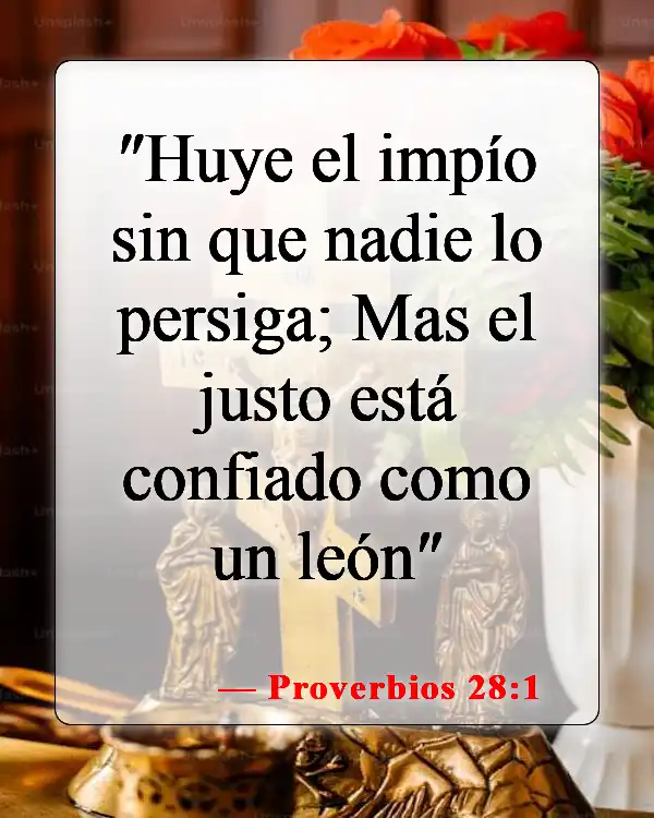Versículos de la Biblia sobre estar solo (Proverbios 28:1)