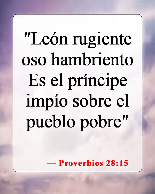 Versículos de la Biblia sobre el mal liderazgo (Proverbios 28:15)