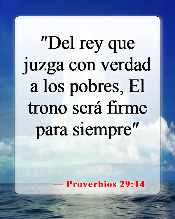 Versículos de la Biblia sobre las cualidades de un buen líder (Proverbios 29:14)