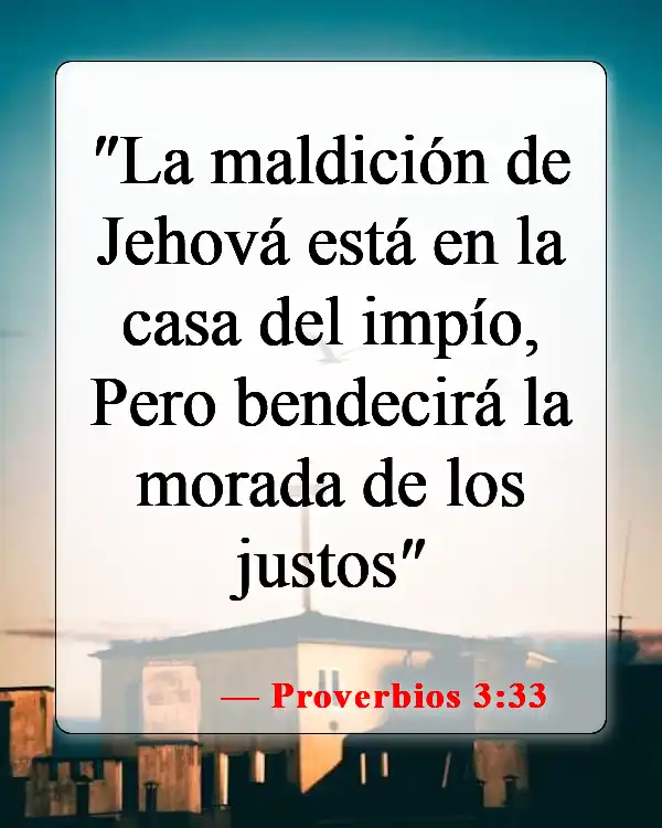 Versículos de la Biblia sobre familias y trabajo (Proverbios 3:33)