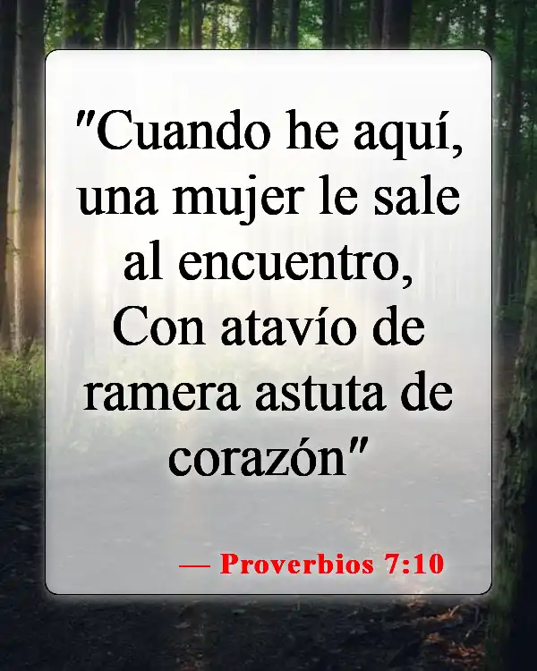Versículos de la Biblia sobre el divorcio y el adulterio (Proverbios 7:10)