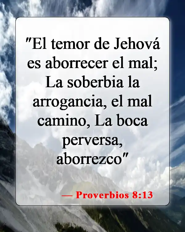 Versículos de la Biblia sobre el odio (Proverbios 8:13)